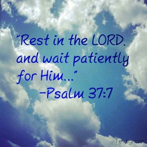 Psalm 37:7 Rest In The Lord And Wait Patiently For Him. | Toluna